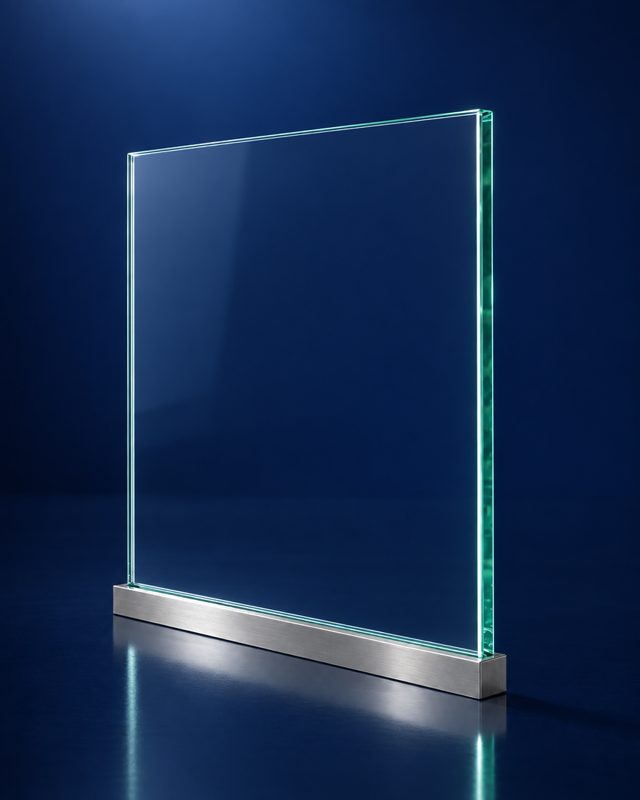 Muestra de vidrio Claro