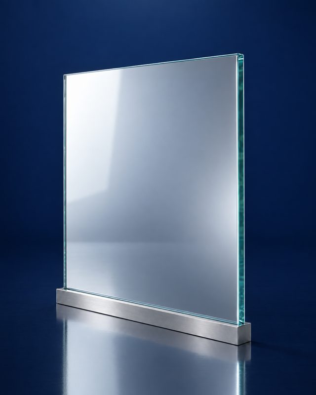Muestra de vidrio Reflecta plata
